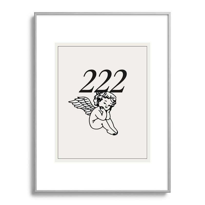 222 Angel Number Poster Framed Art Print