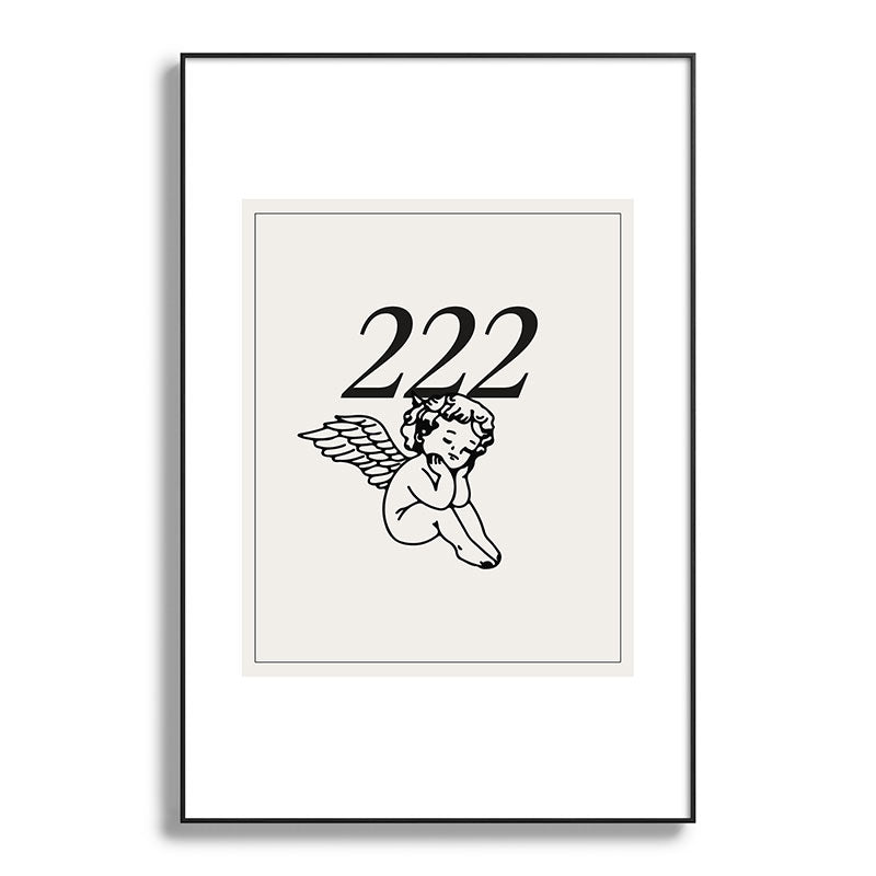 222 Angel Number Poster Framed Art Print
