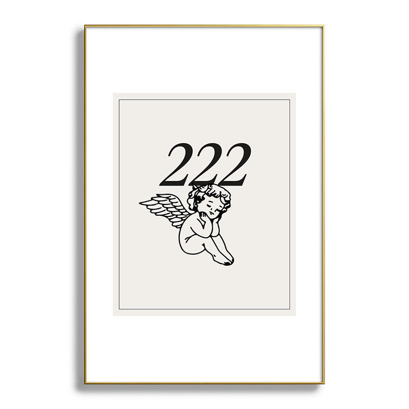 222 Angel Number Poster Framed Art Print