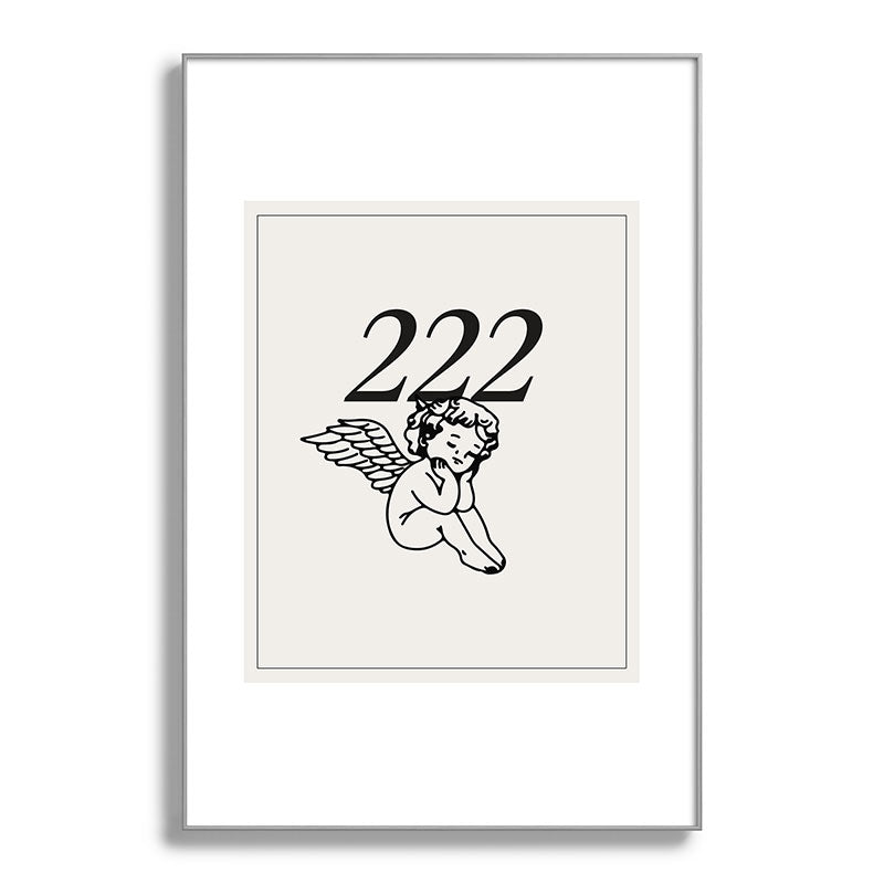 222 Angel Number Poster Framed Art Print