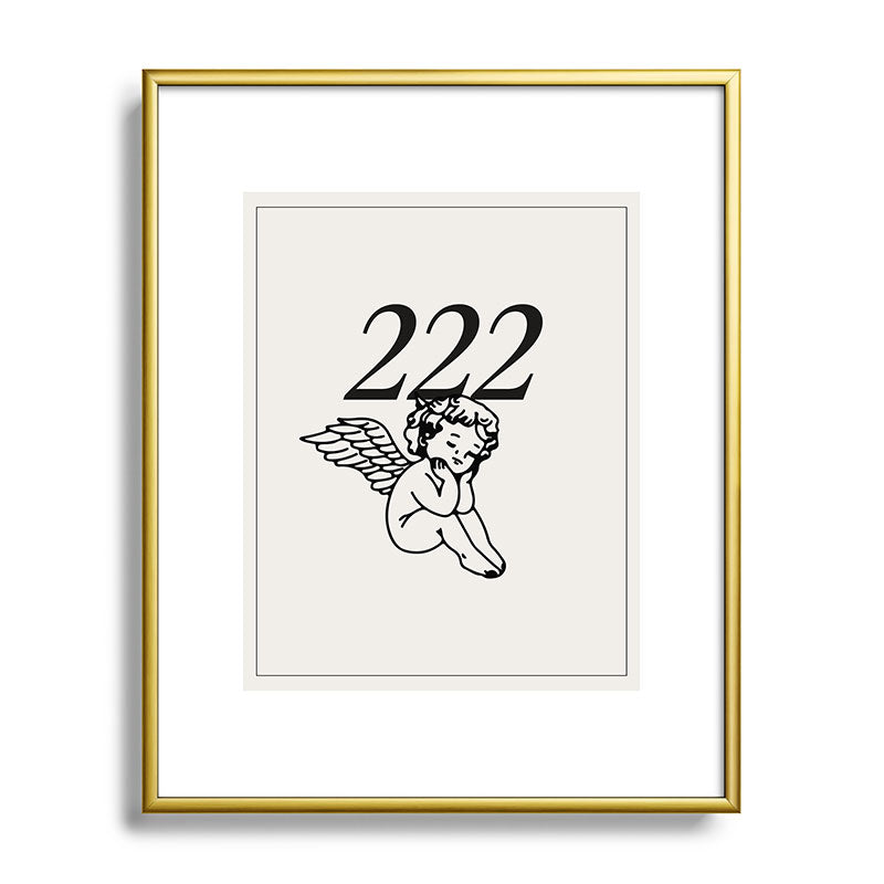 222 Angel Number Poster Framed Art Print