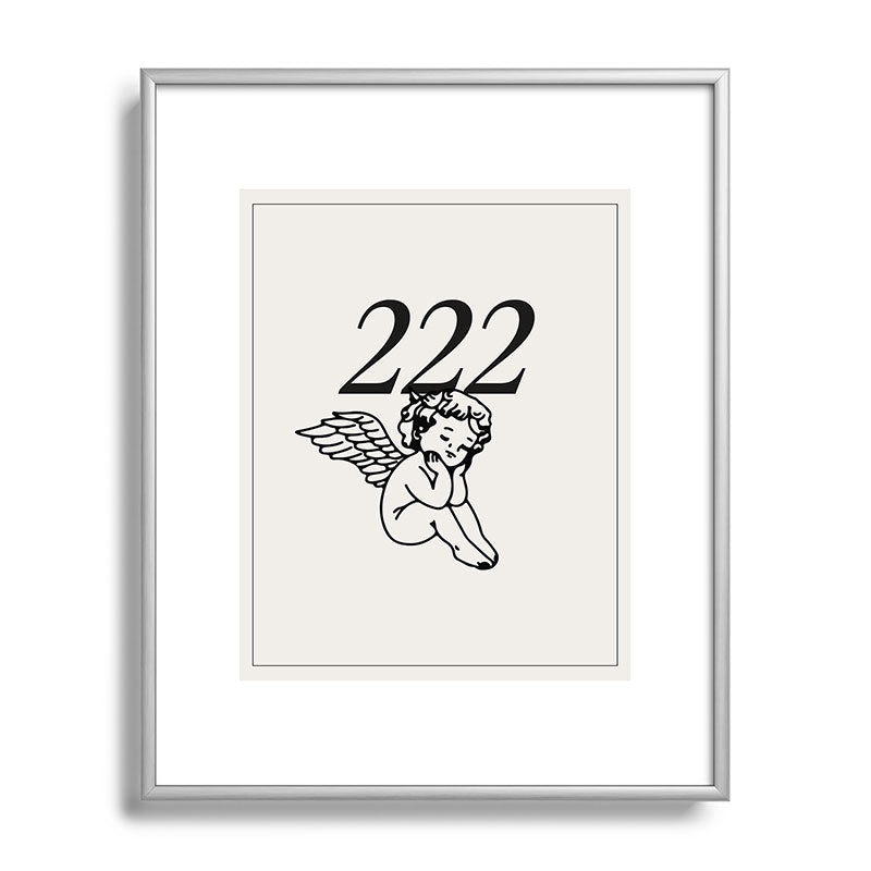 222 Angel Number Poster Framed Art Print