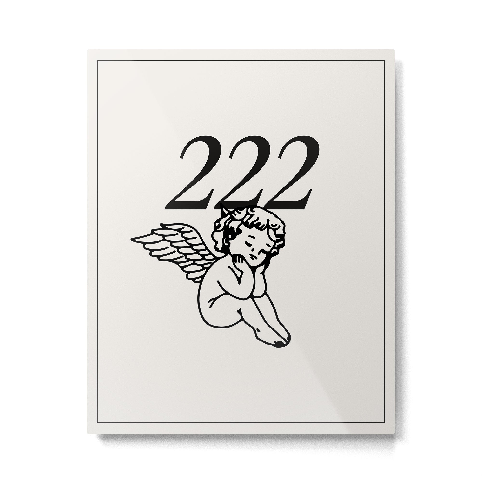 222 Angel Number Poster Metal Print