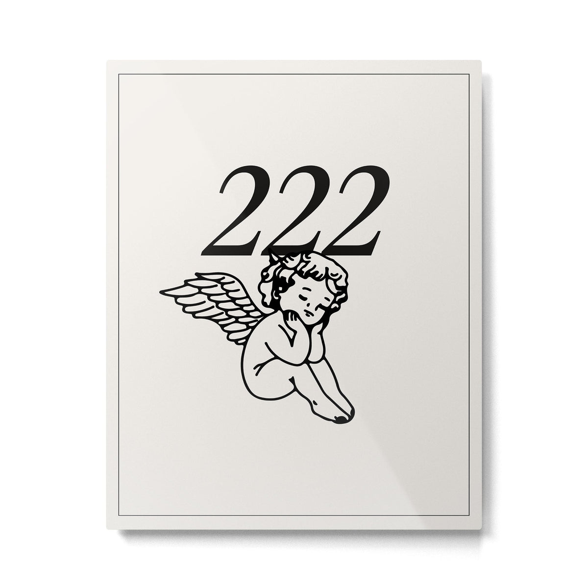 222 Angel Number Poster Metal Print