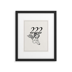222 Angel Number Poster Framed Art Print