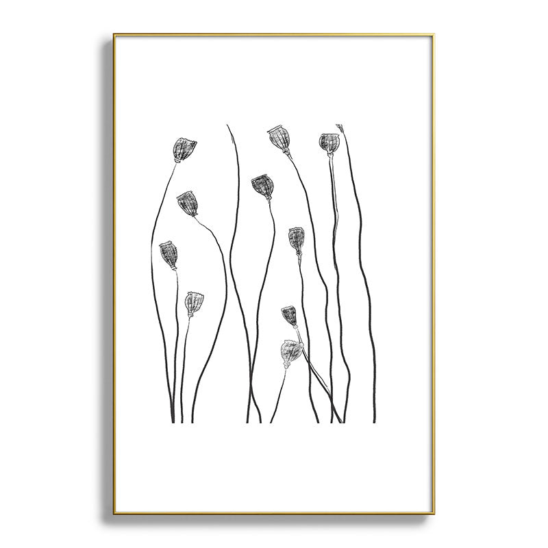 A group of poppy heads Framed Art Print