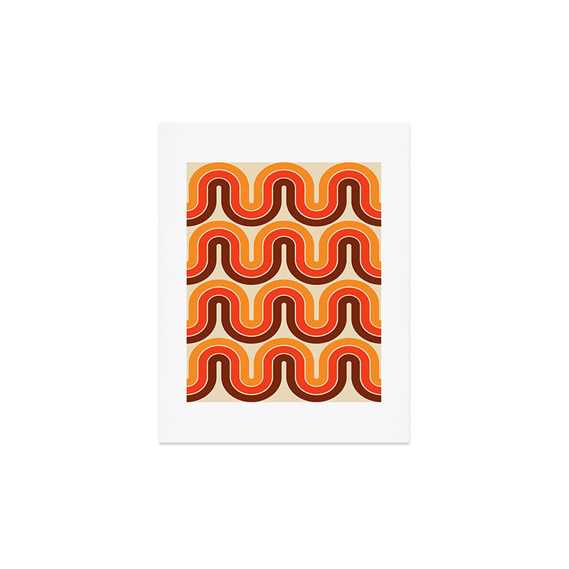 70s Retro Vintage Style 821 Autumn Art Print