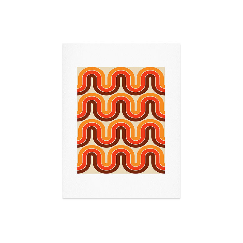 70s Retro Vintage Style 821 Autumn Art Print