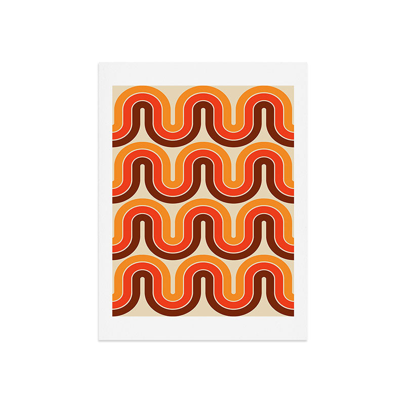 70s Retro Vintage Style 821 Autumn Art Print