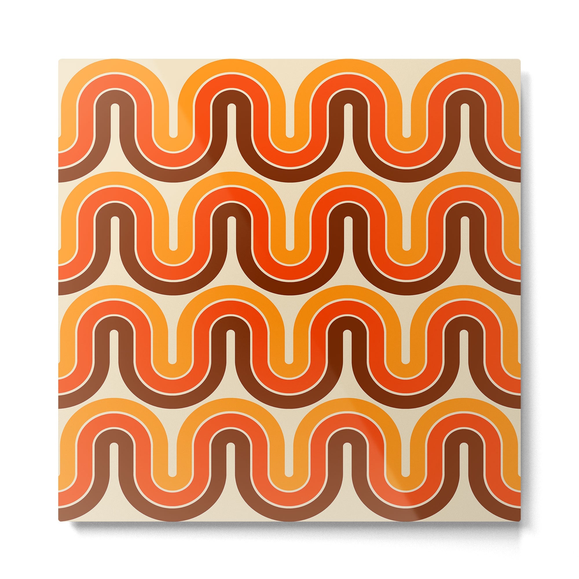 70s Retro Vintage Style 821 Autumn Metal Print