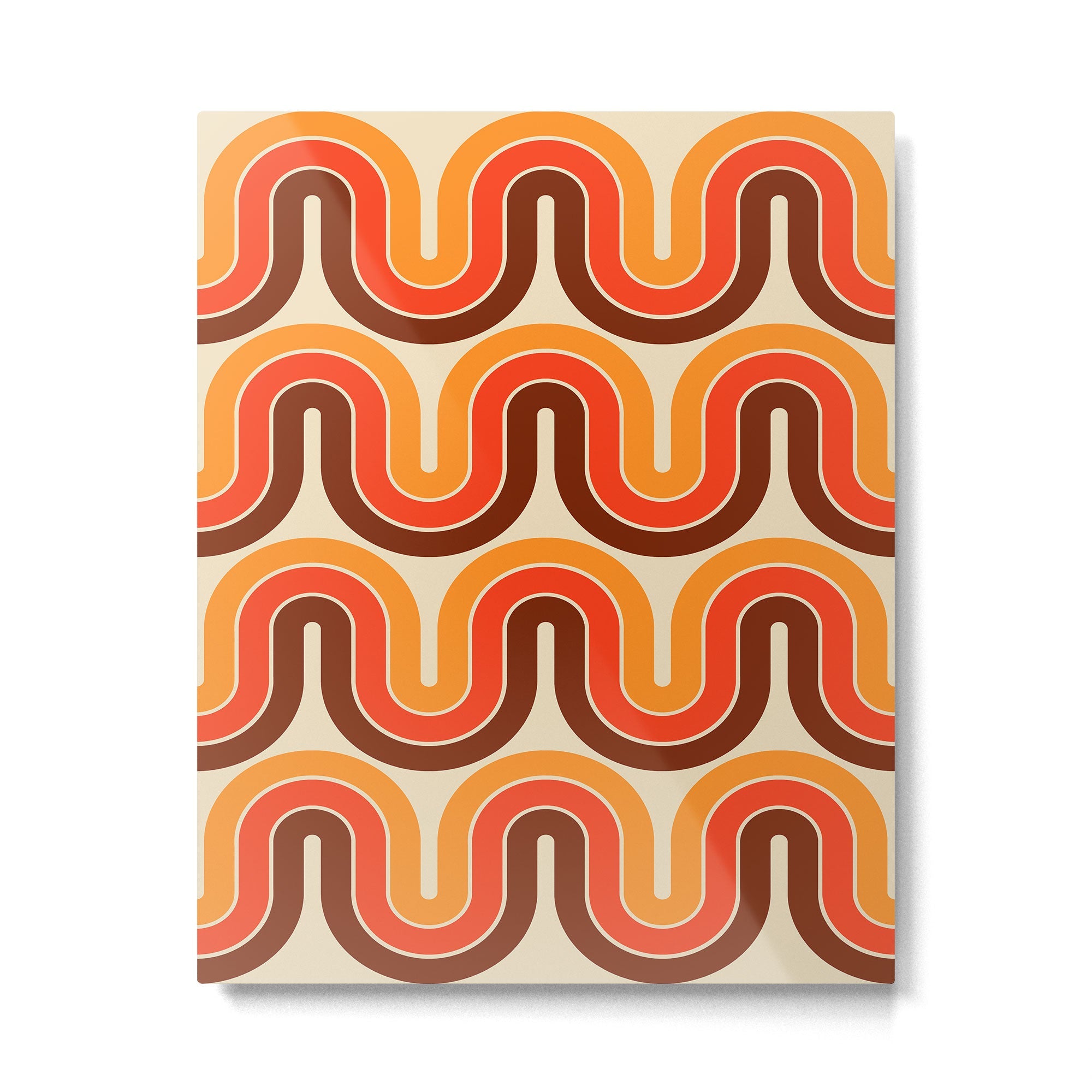 70s Retro Vintage Style 821 Autumn Metal Print