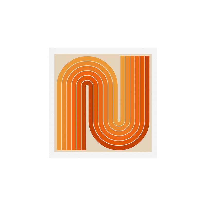 70s Retro Vintage Style Minimal Design 553 Art Print