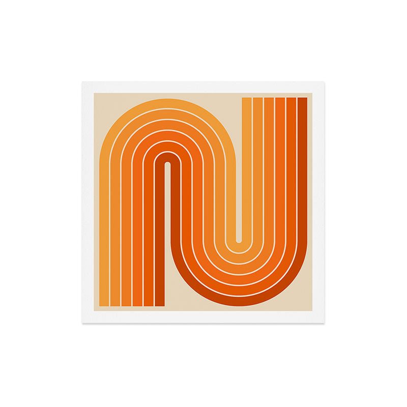 70s Retro Vintage Style Minimal Design 553 Art Print