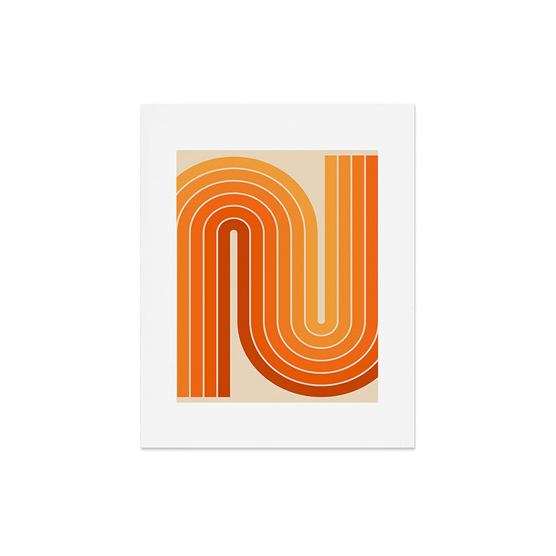 70s Retro Vintage Style Minimal Design 553 Art Print