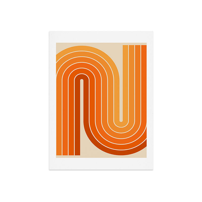 70s Retro Vintage Style Minimal Design 553 Art Print