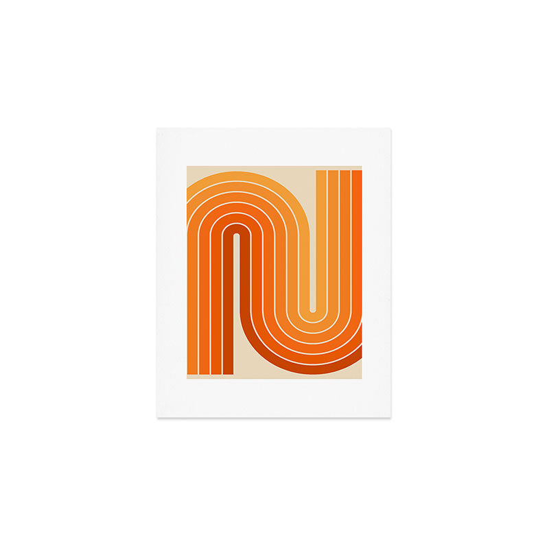 70s Retro Vintage Style Minimal Design 553 Art Print