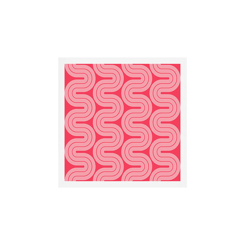 70s Throwback Wavy Stripes Pattern Art Print
