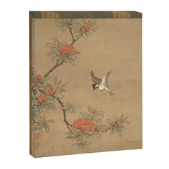 16th Century Japanese Bird and Peony Edo Era Painting Canvas Print