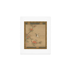 16th Century Japanese Bird and Peony Edo Era Painting Art Print