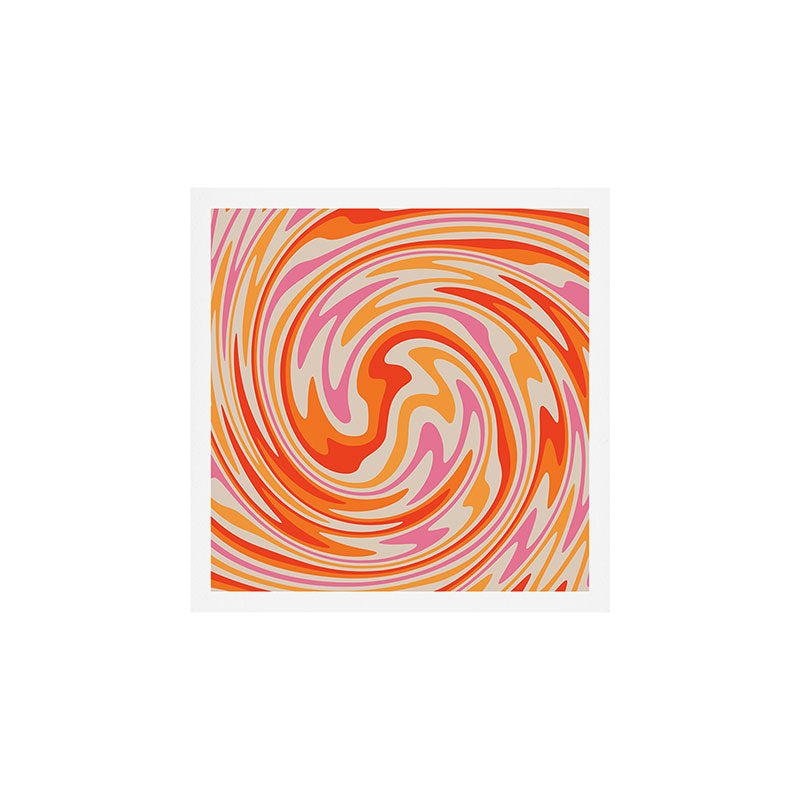 70s Retro Swirl Color Abstract Art Print