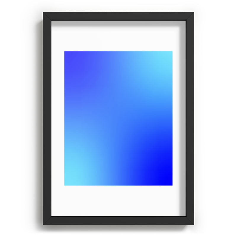 16 Blue Gradient 220506 Aura Ombre Valourine Digital Minimalist Art Framed Art Print