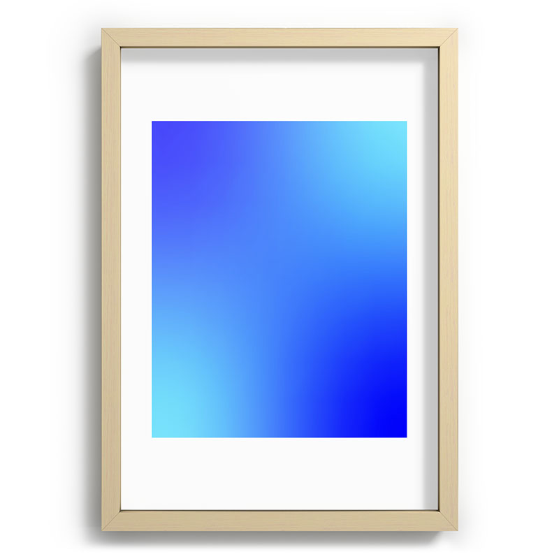 16 Blue Gradient 220506 Aura Ombre Valourine Digital Minimalist Art Framed Art Print