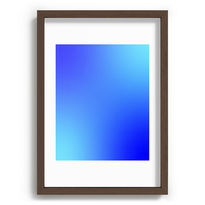 16 Blue Gradient 220506 Aura Ombre Valourine Digital Minimalist Art Framed Art Print