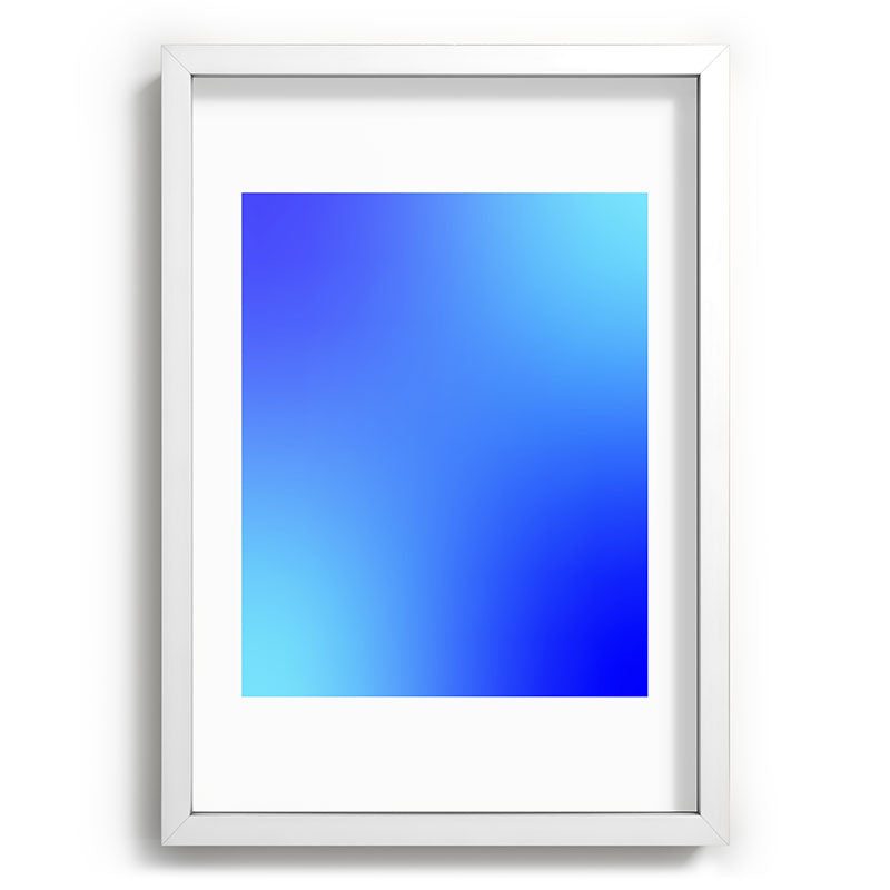 16 Blue Gradient 220506 Aura Ombre Valourine Digital Minimalist Art Framed Art Print