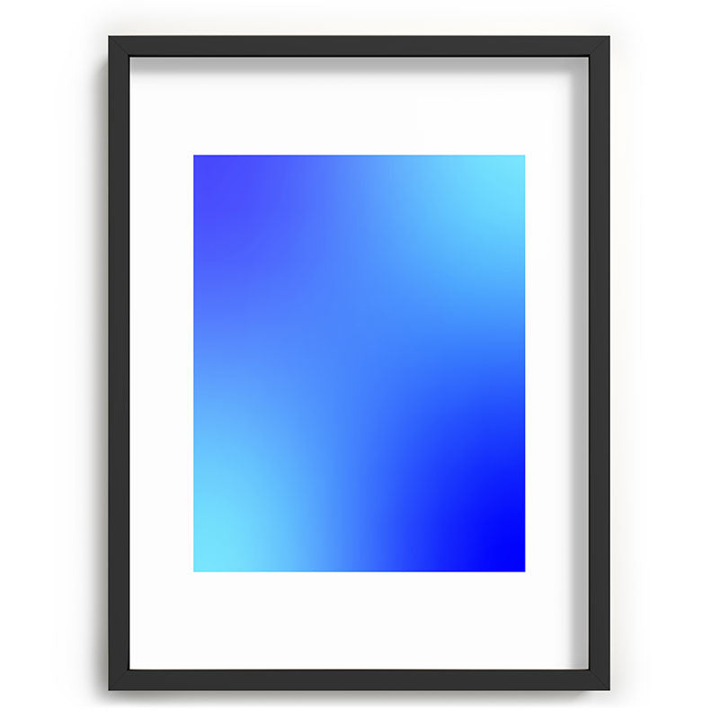 16 Blue Gradient 220506 Aura Ombre Valourine Digital Minimalist Art Framed Art Print