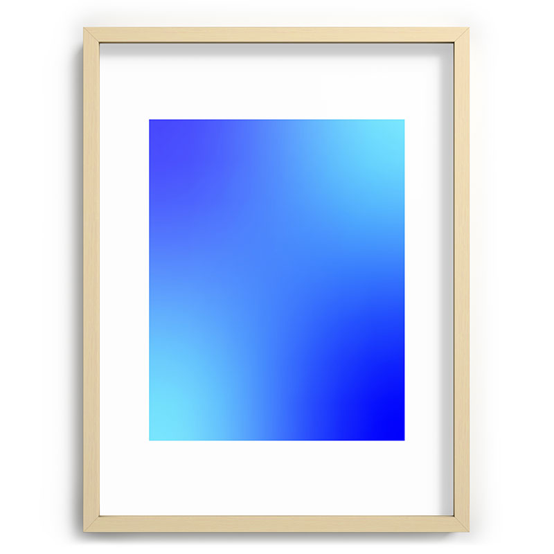 16 Blue Gradient 220506 Aura Ombre Valourine Digital Minimalist Art Framed Art Print