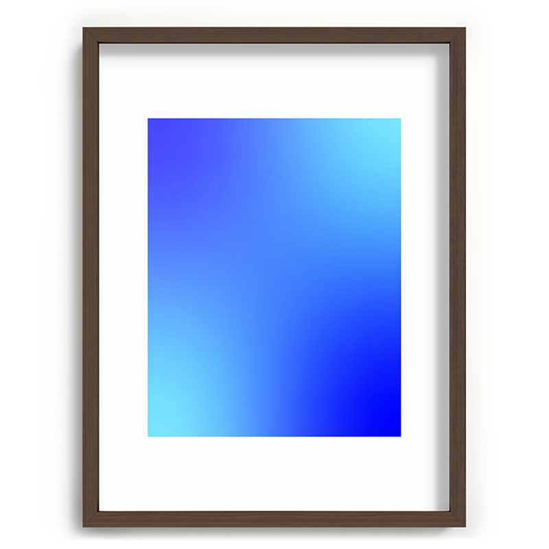 16 Blue Gradient 220506 Aura Ombre Valourine Digital Minimalist Art Framed Art Print