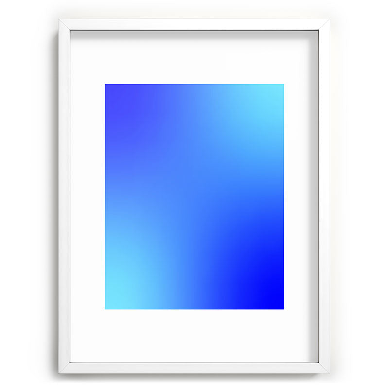 16 Blue Gradient 220506 Aura Ombre Valourine Digital Minimalist Art Framed Art Print