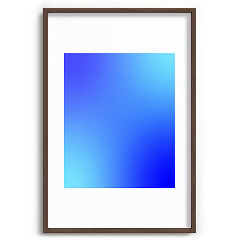 16 Blue Gradient 220506 Aura Ombre Valourine Digital Minimalist Art Framed Art Print