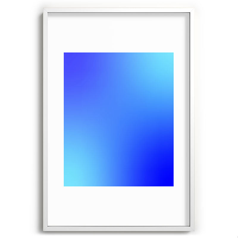 16 Blue Gradient 220506 Aura Ombre Valourine Digital Minimalist Art Framed Art Print