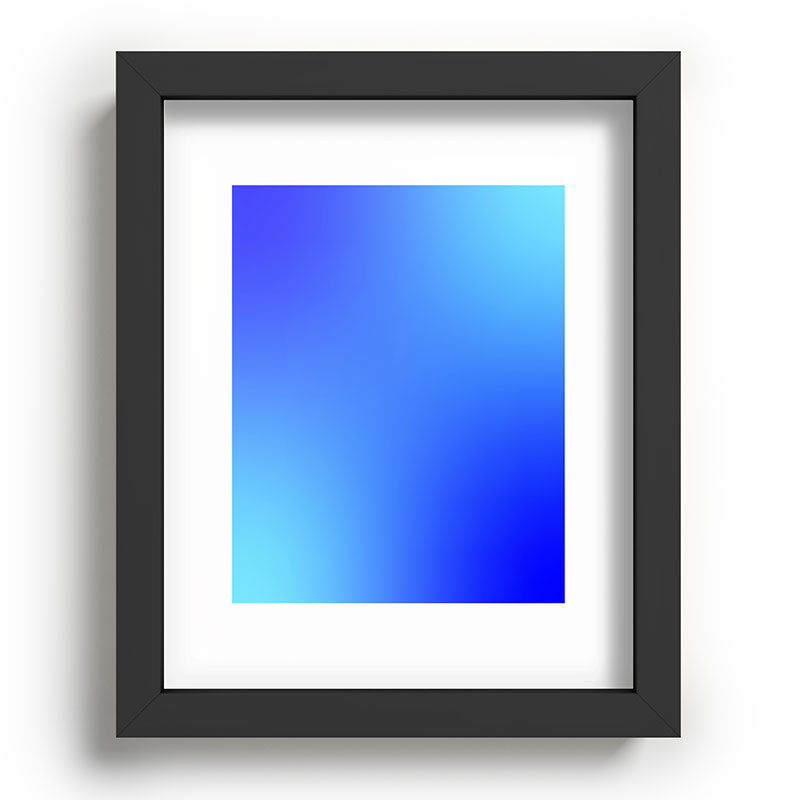 16 Blue Gradient 220506 Aura Ombre Valourine Digital Minimalist Art Framed Art Print