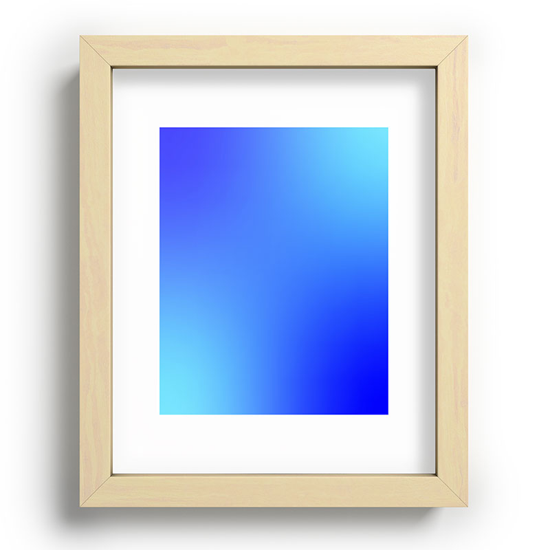16 Blue Gradient 220506 Aura Ombre Valourine Digital Minimalist Art Framed Art Print