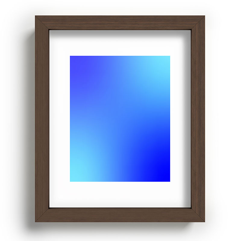 16 Blue Gradient 220506 Aura Ombre Valourine Digital Minimalist Art Framed Art Print