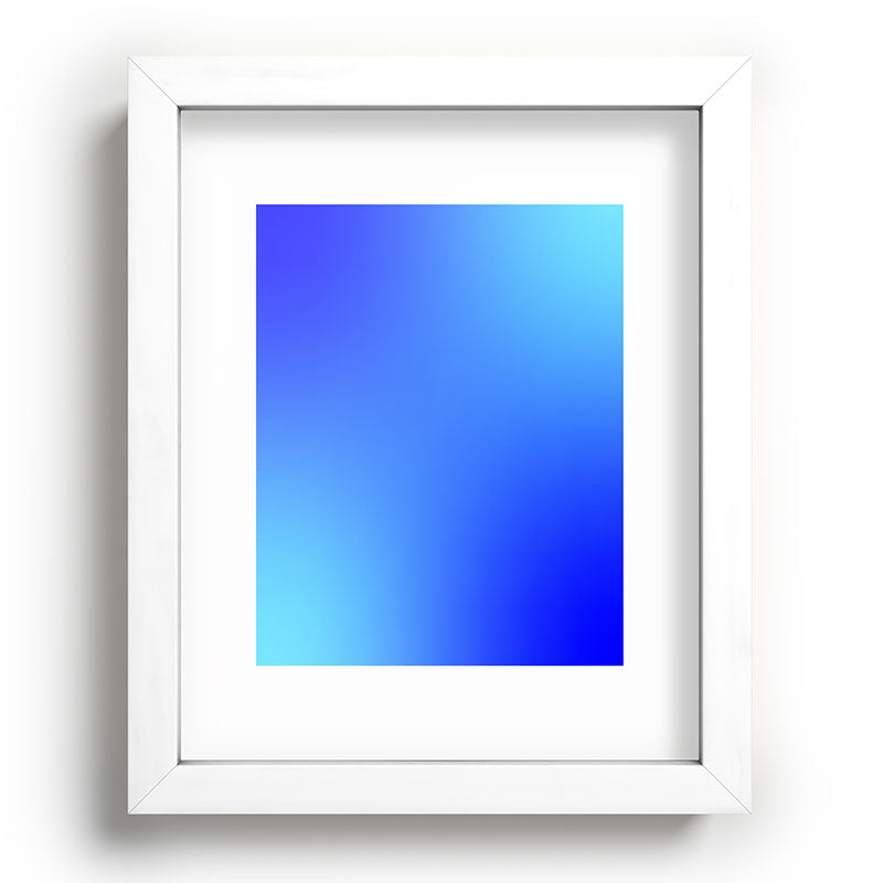 16 Blue Gradient 220506 Aura Ombre Valourine Digital Minimalist Art Framed Art Print