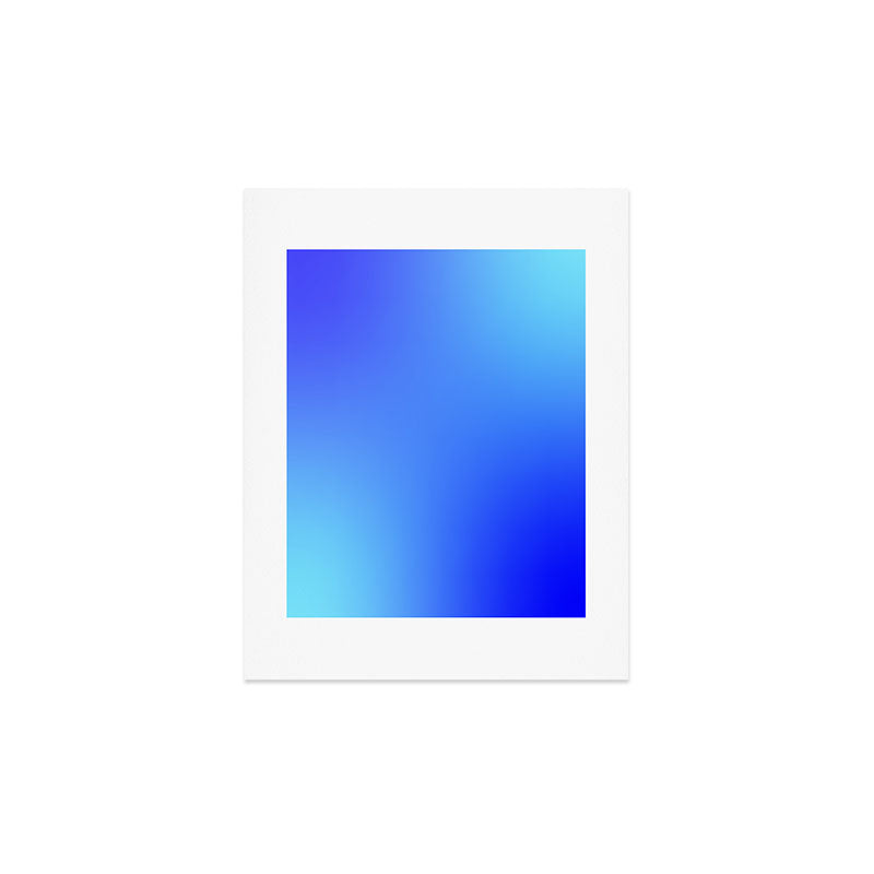 16 Blue Gradient 220506 Aura Ombre Valourine Digital Minimalist Art Art Print