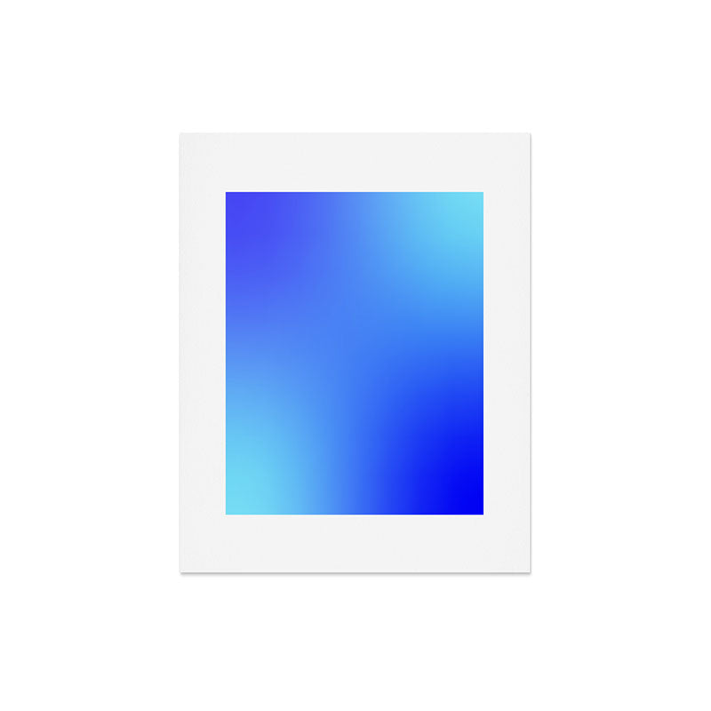 16 Blue Gradient 220506 Aura Ombre Valourine Digital Minimalist Art Art Print