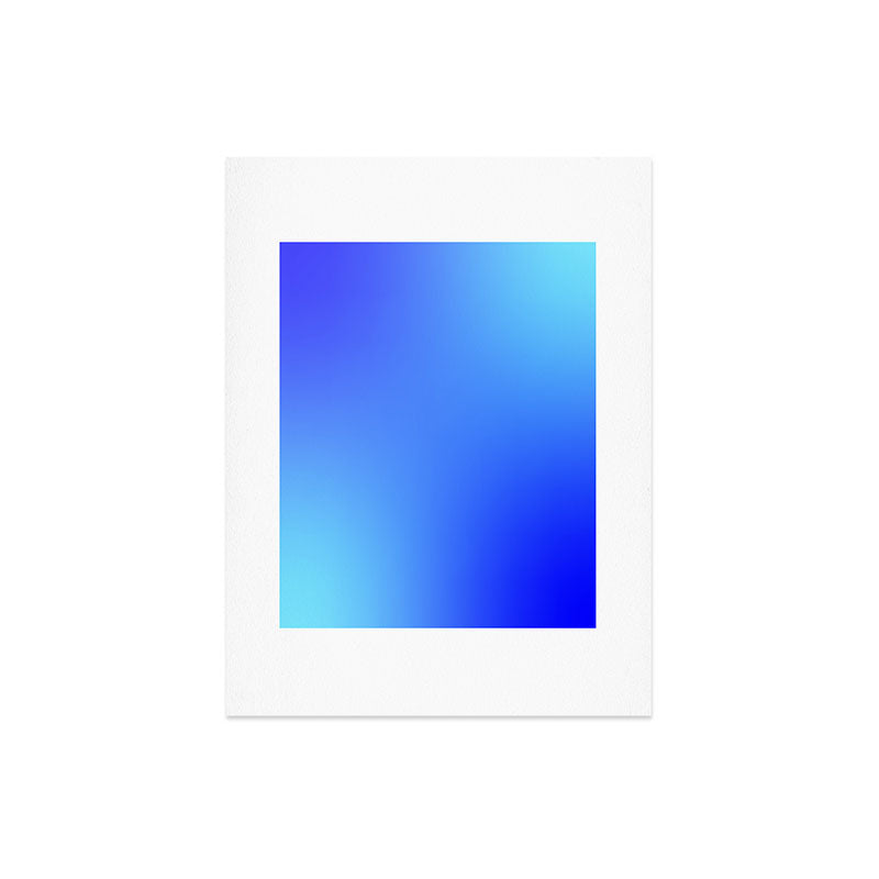 16 Blue Gradient 220506 Aura Ombre Valourine Digital Minimalist Art Art Print