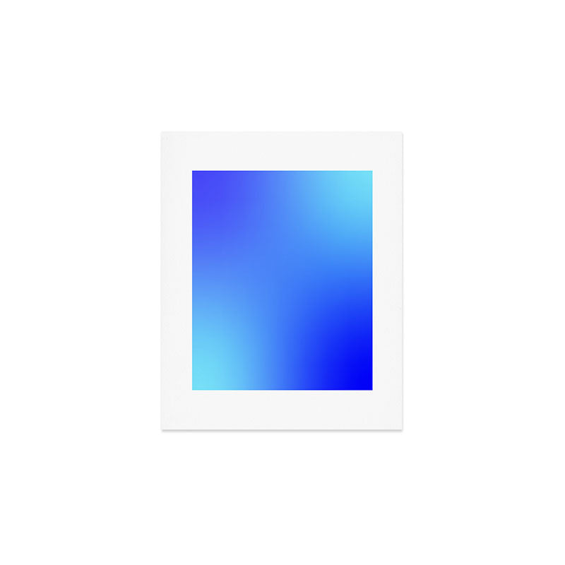 16 Blue Gradient 220506 Aura Ombre Valourine Digital Minimalist Art Art Print