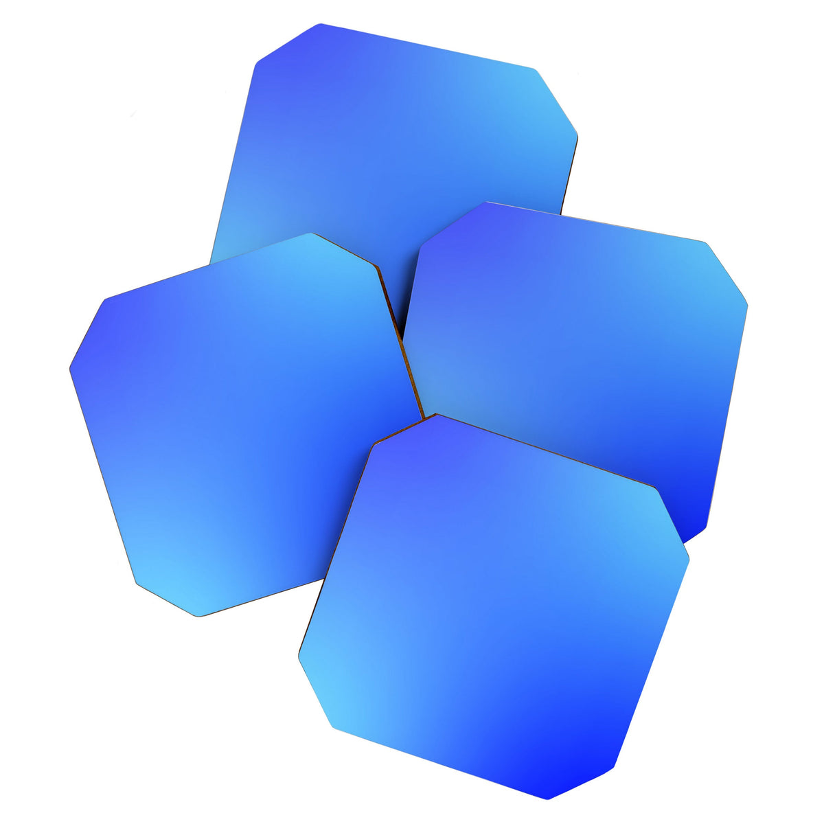 16 Blue Gradient 220506 Aura Ombre Valourine Digital Minimalist Art Coaster