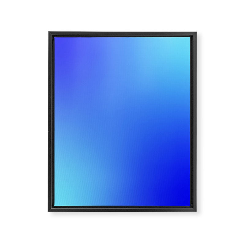 16 Blue Gradient 220506 Aura Ombre Valourine Digital Minimalist Art Framed Canvas Print