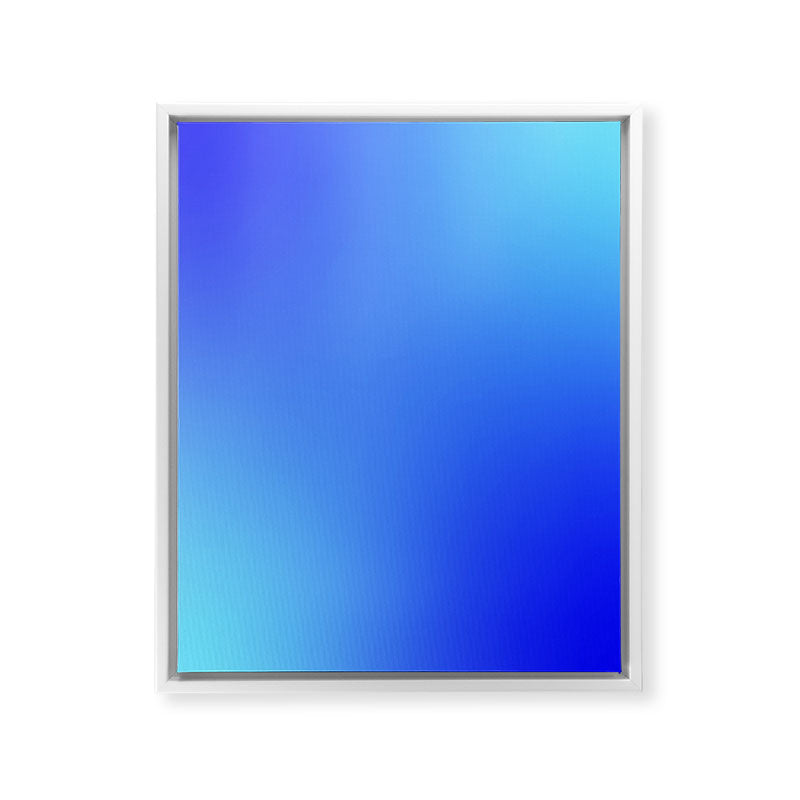 16 Blue Gradient 220506 Aura Ombre Valourine Digital Minimalist Art Framed Canvas Print