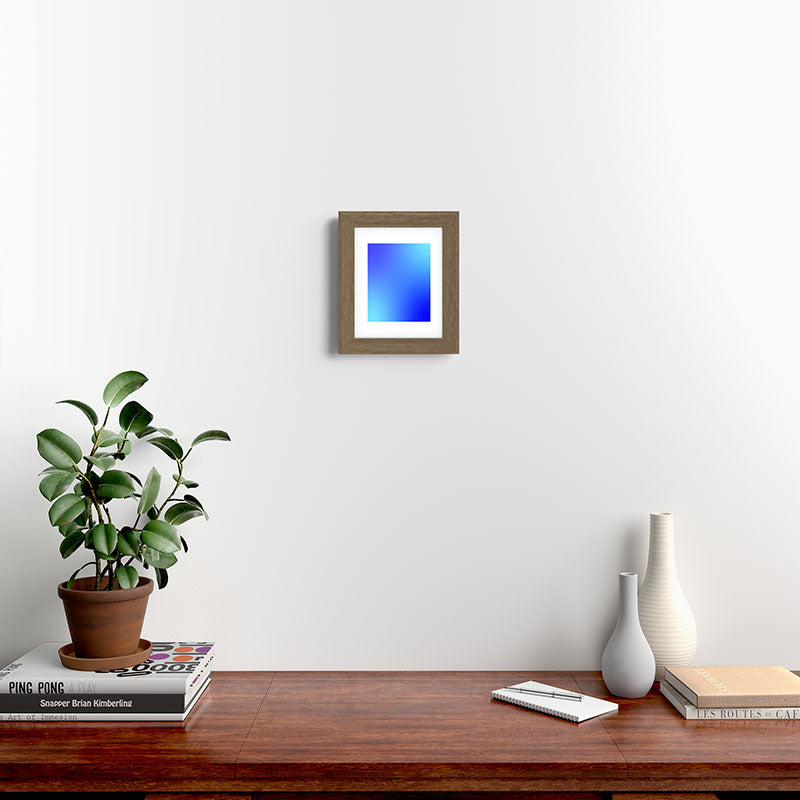 16 Blue Gradient 220506 Aura Ombre Valourine Digital Minimalist Art Framed Art Print