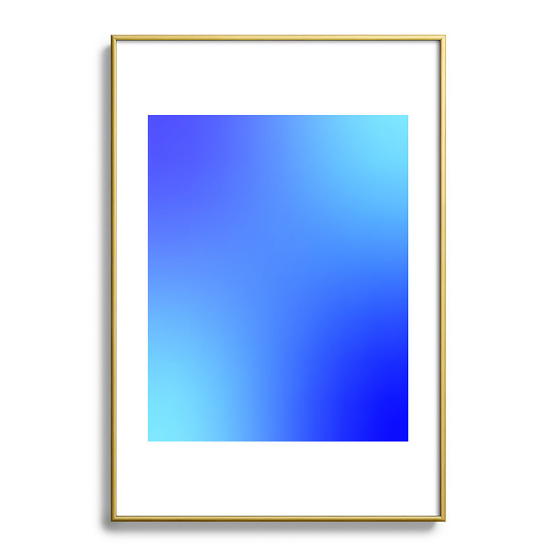 16 Blue Gradient 220506 Aura Ombre Valourine Digital Minimalist Art Framed Art Print