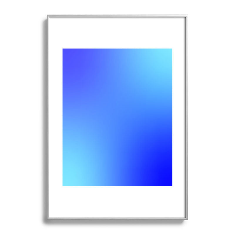 16 Blue Gradient 220506 Aura Ombre Valourine Digital Minimalist Art Framed Art Print