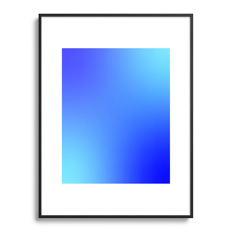 16 Blue Gradient 220506 Aura Ombre Valourine Digital Minimalist Art Framed Art Print