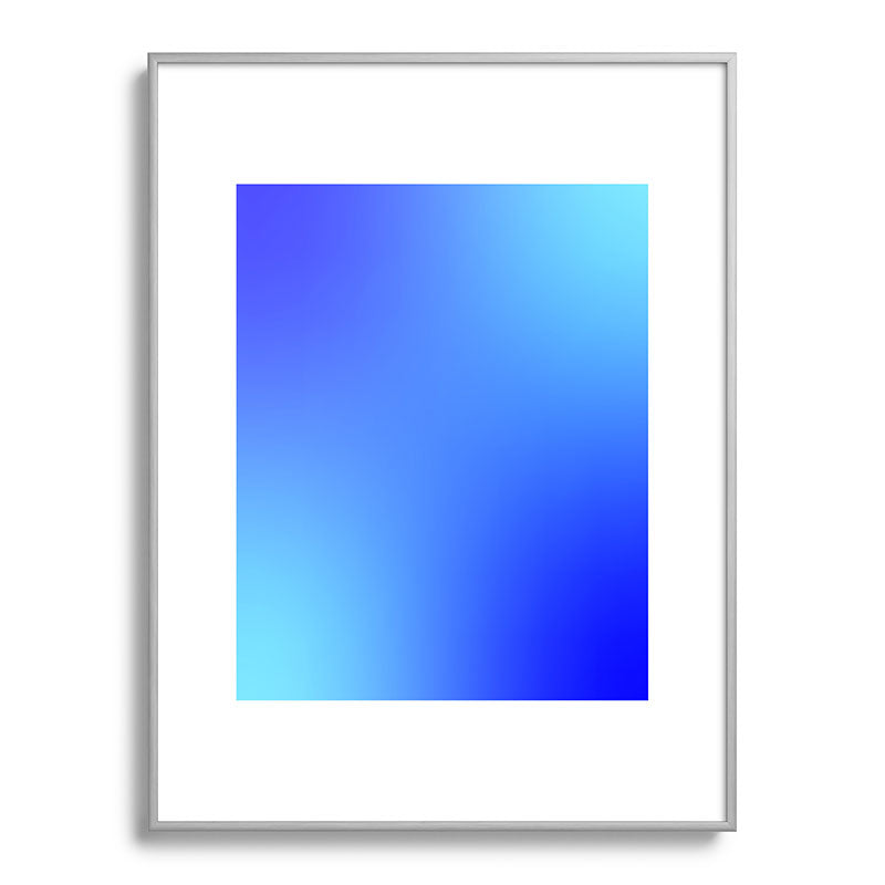 16 Blue Gradient 220506 Aura Ombre Valourine Digital Minimalist Art Framed Art Print